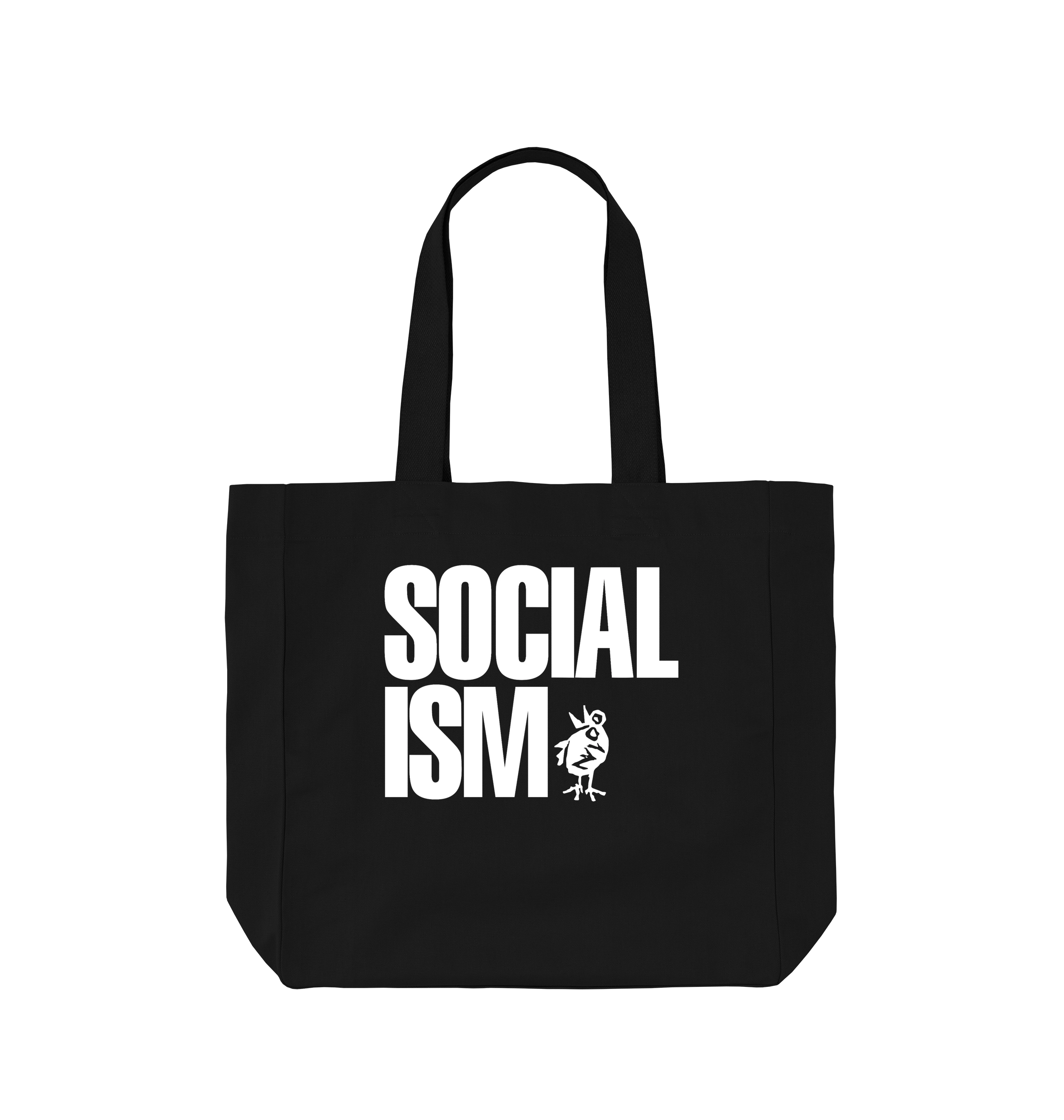 Black Printed Bag Front