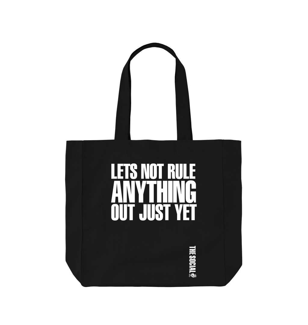 Black Printed Bag Front