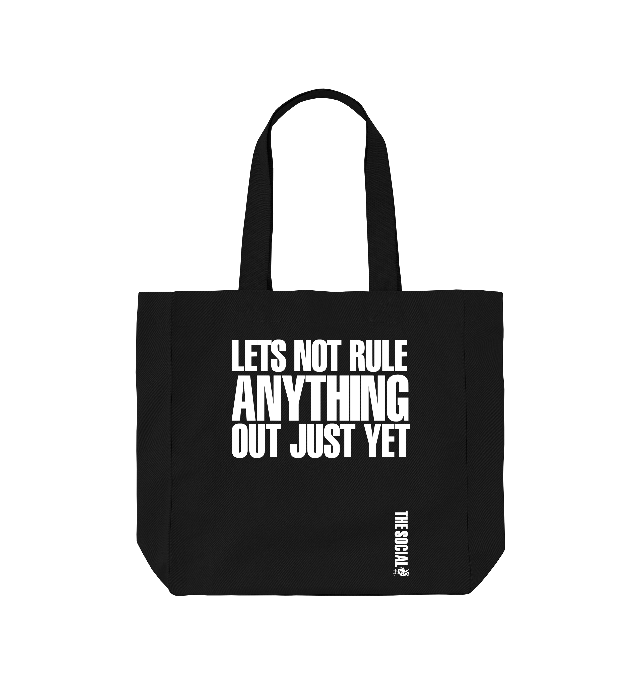 Black Printed Bag Front