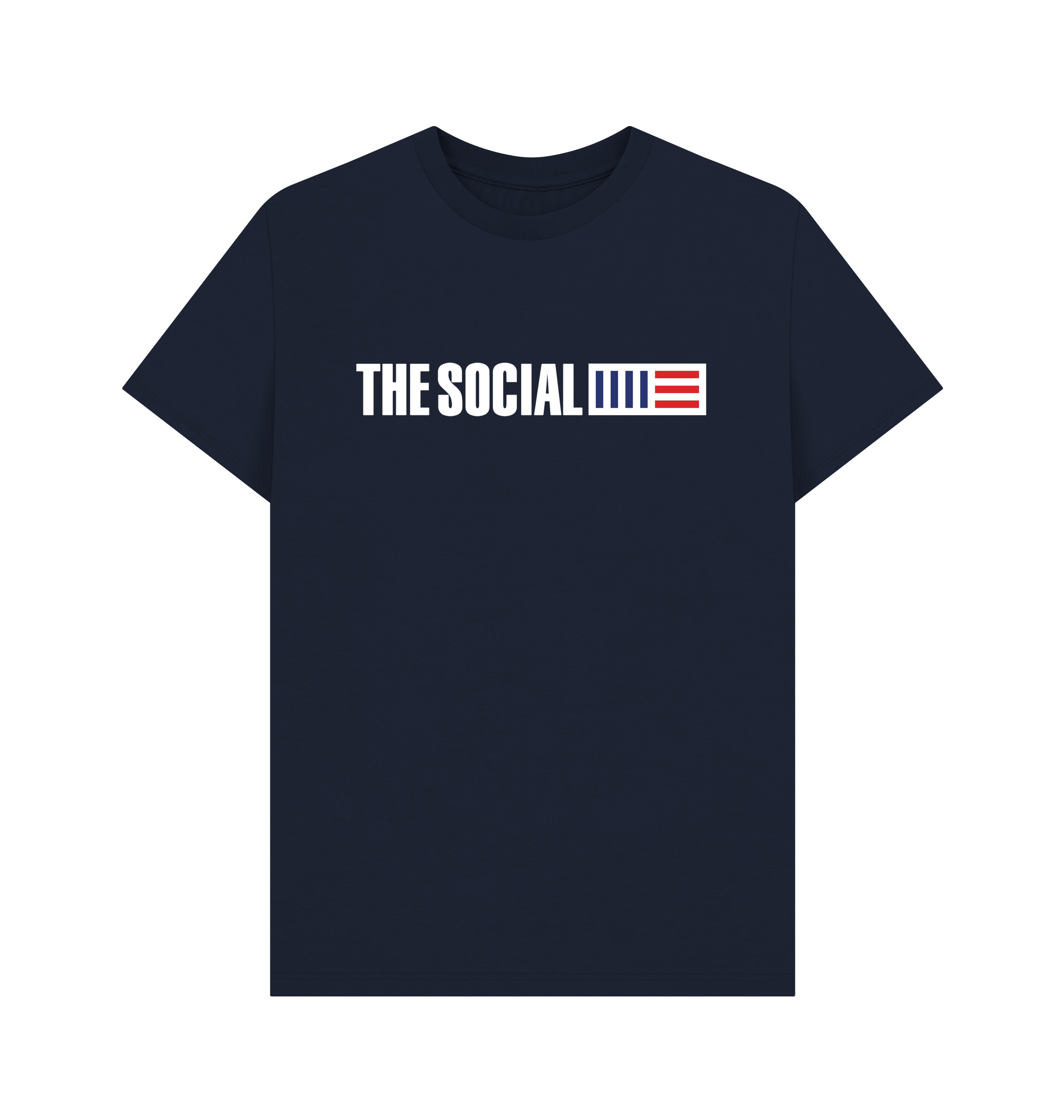 Navy Blue Printed T-shirt Front