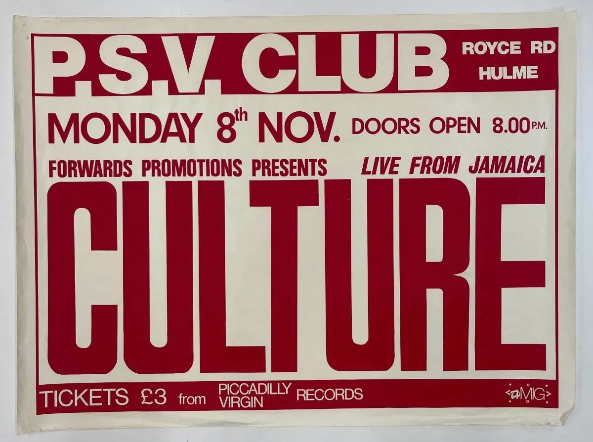 Matthew Rich: Culture at The PSV Club, 8th November: Screenprint